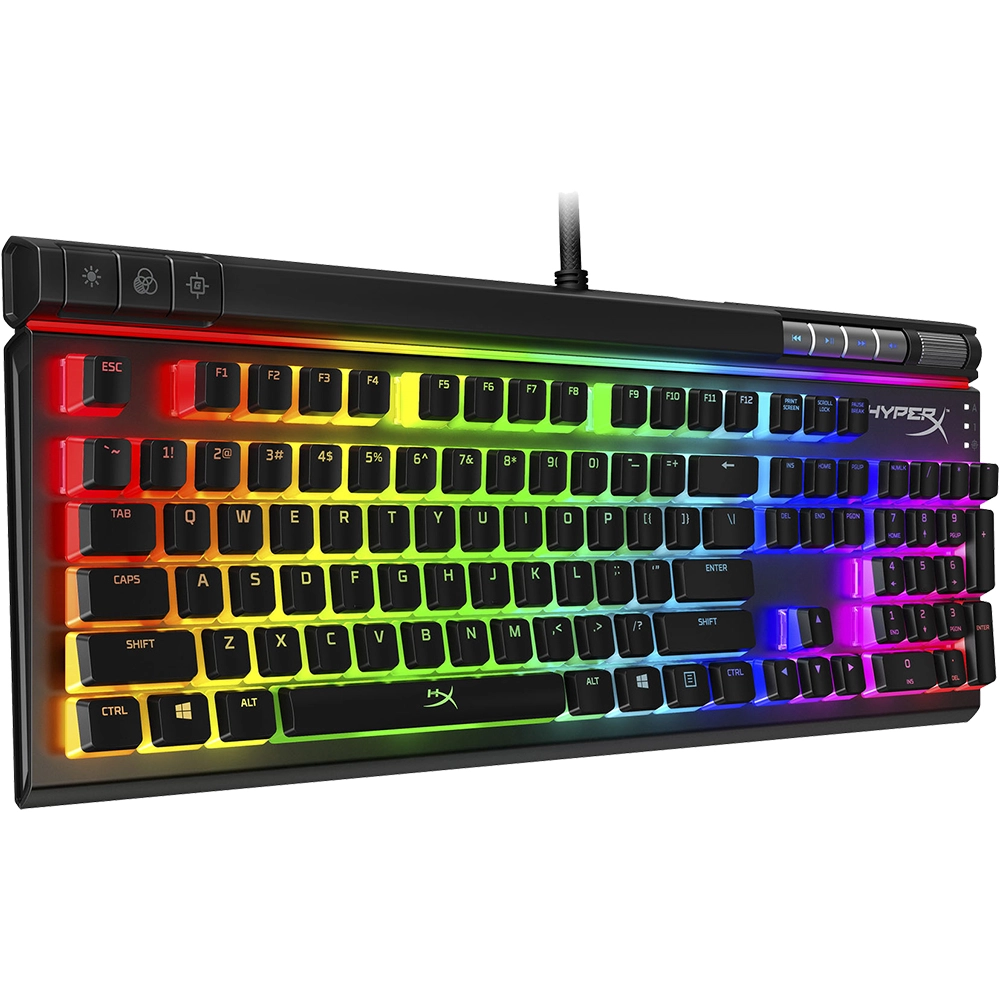 Tastatura Mecanica Gaming Cu Cablu Alloy ELITE 2, HyperX Red Mechanical Switches, RGB Illuminated, N-Key Mode, Anti-Ghosting, USB 2.0 Pass-through