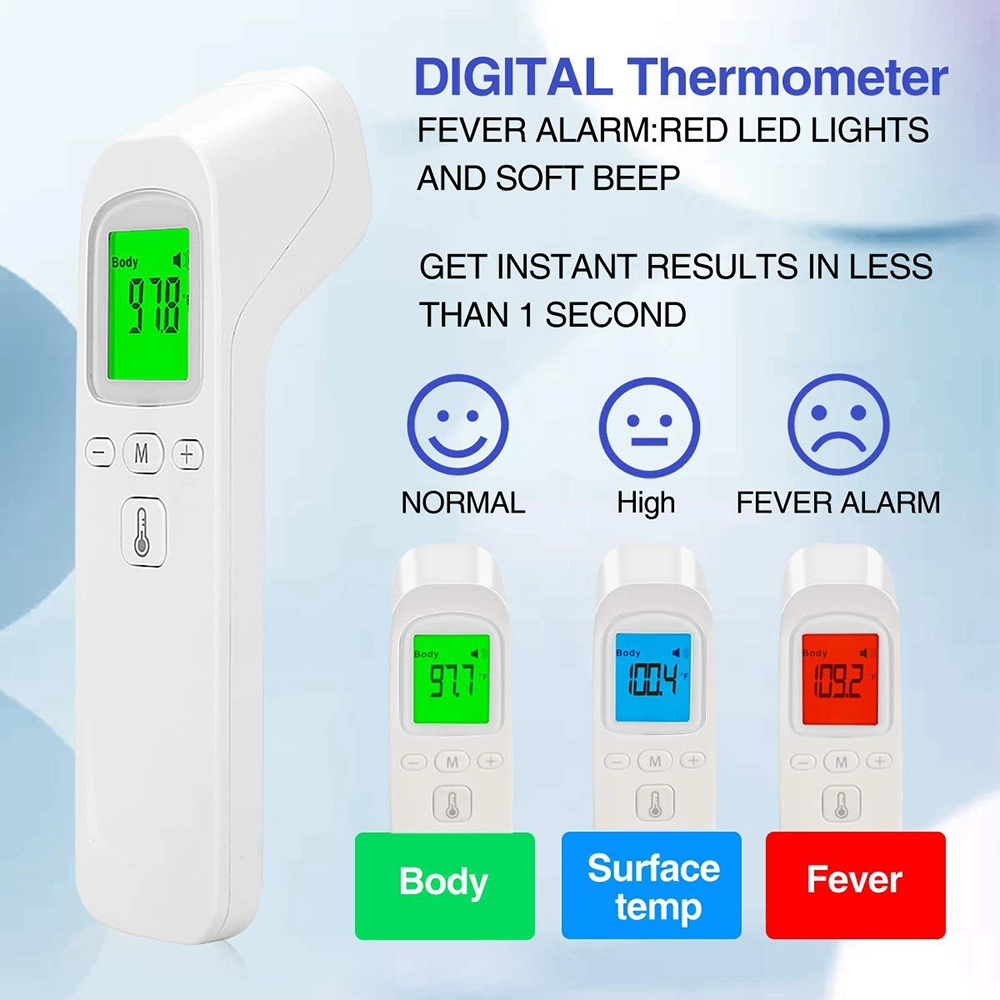Termometru cu infrarosu, digital, pentru frunte si obiecte FTW