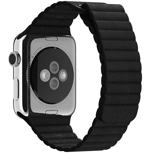 Curea Piele Neagra M Apple Watch 42MM