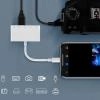 Adaptor Multiport 5 in 1 de la Lightning la Jack Mama 3.5 mm, USB OTG, SD, Micro SD, Lightning