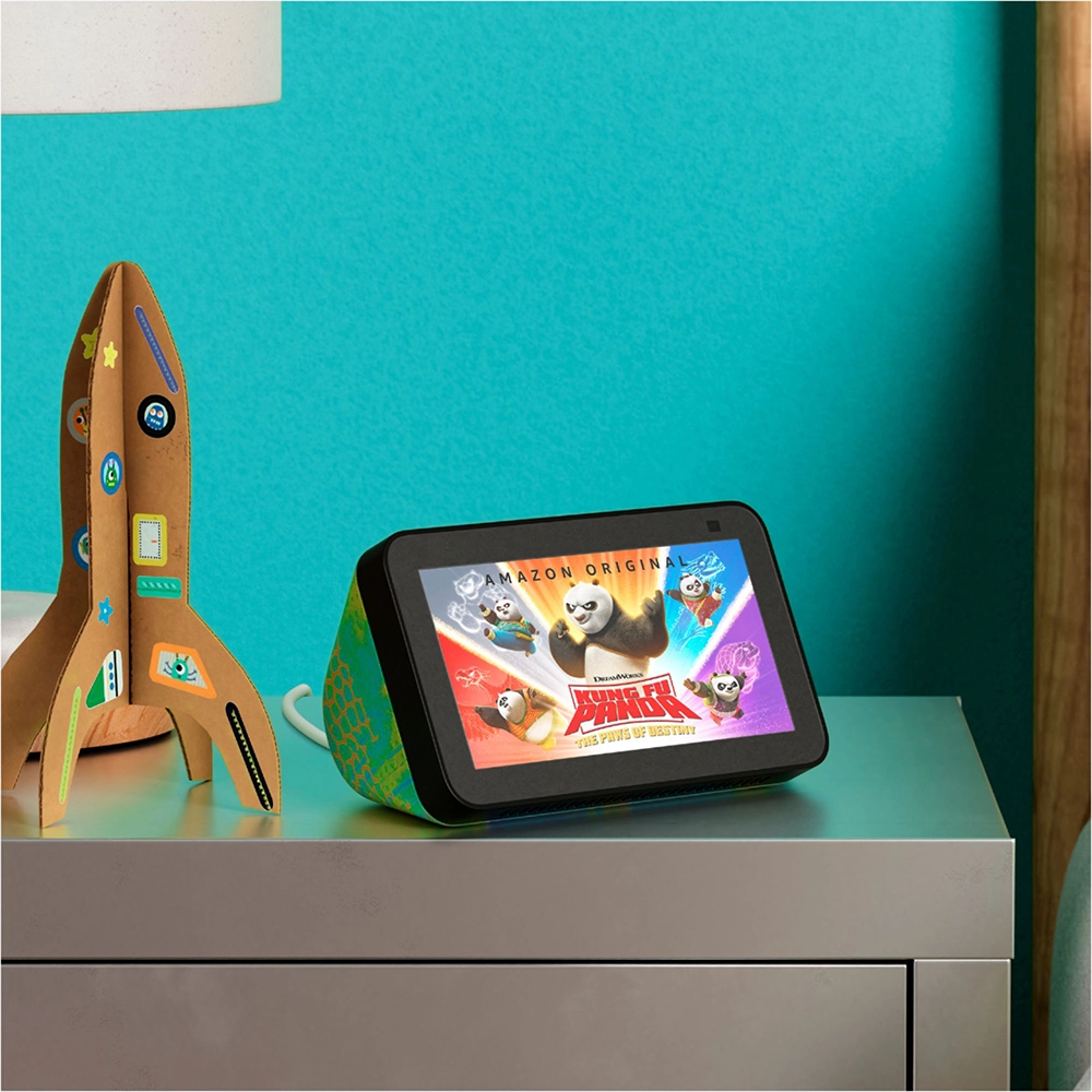 Boxa Portabila Echo Show 5 (2nd Gen) Chameleon Kids Edition Cu Ecran Smart Si Asistent Alexa