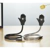 Cablu Date Creative Hand Lightning La USB PVC Negru Cu Suport Telefon