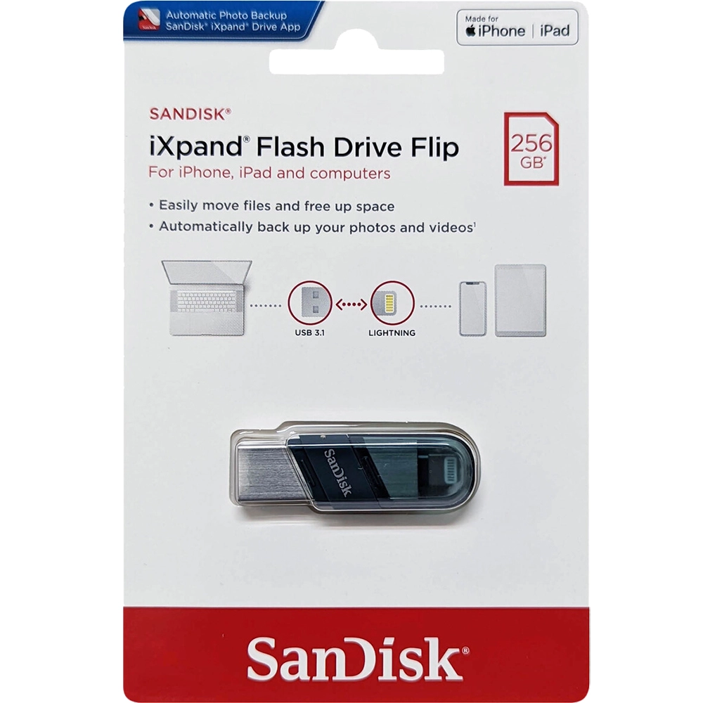 Memorie Ixpand Flash Drive Flip 256GB USB Type-A, Lightning