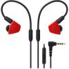 Casti Audio ATH-LS50iS Live Sound Series In-Ear, Microfon, Cablu Detasabil, Mufa Jack 3.5 mm, Rosu