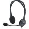 Casti Audio H111 Over Ear, Stereo Headset, Microfon Reglabil, Mufa Jack 3,5 mm, Negru