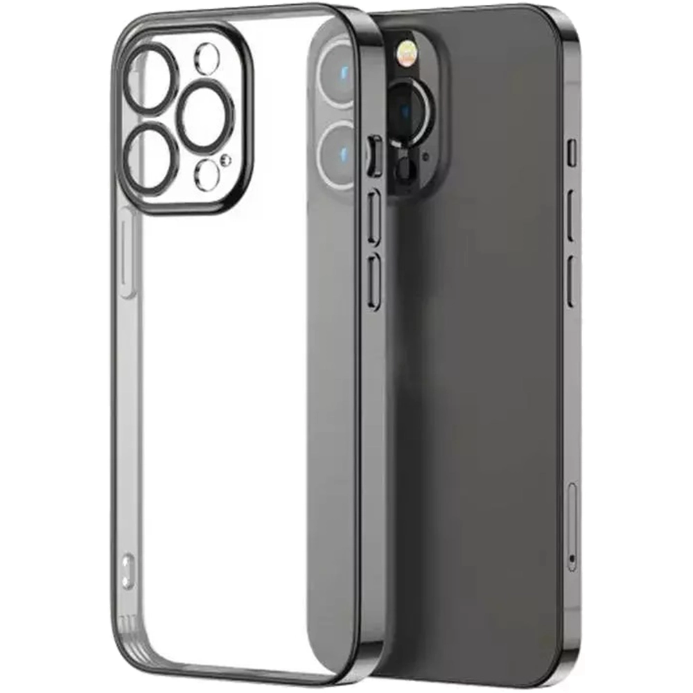 Husa Capac Spate 14Q Case cu rama metalica Negru APPLE Iphone 14 Pro Max