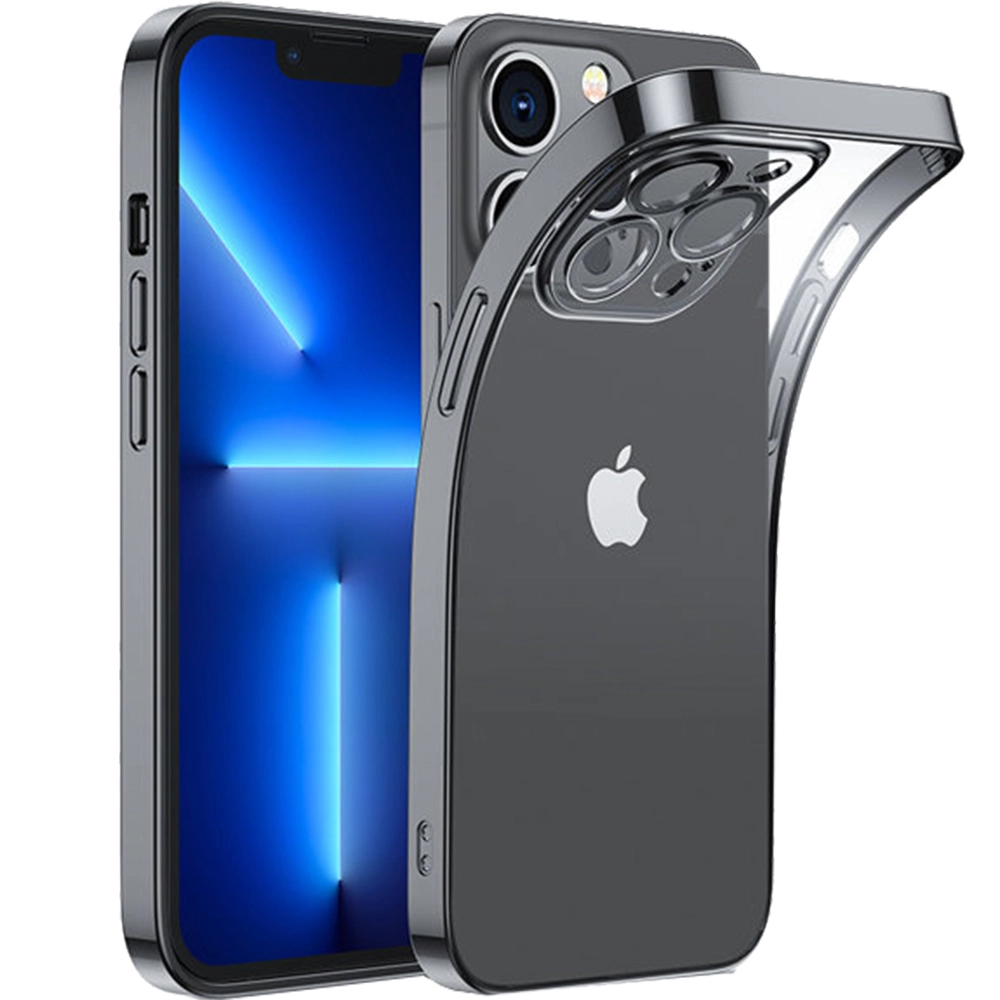 Husa Capac Spate 14Q Case cu rama metalica Negru APPLE iPhone 14 Pro