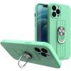 Husa Capac Spate cu Inel Verde APPLE Iphone 12 Pro