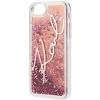Husa Capac Spate Signature Glitter Roz Apple iPhone 7, iPhone 8