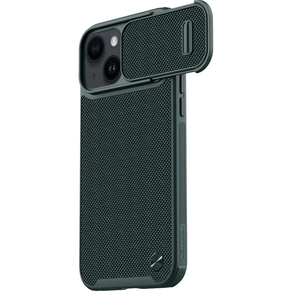 Husa Capac Spate Textured S cu Protectie Camera Verde APPLE iPhone 14