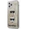 Husa Capac Spate Liquid Glitter Karl&Choupette Auriu APPLE Iphone 12, Iphone 12 Pro