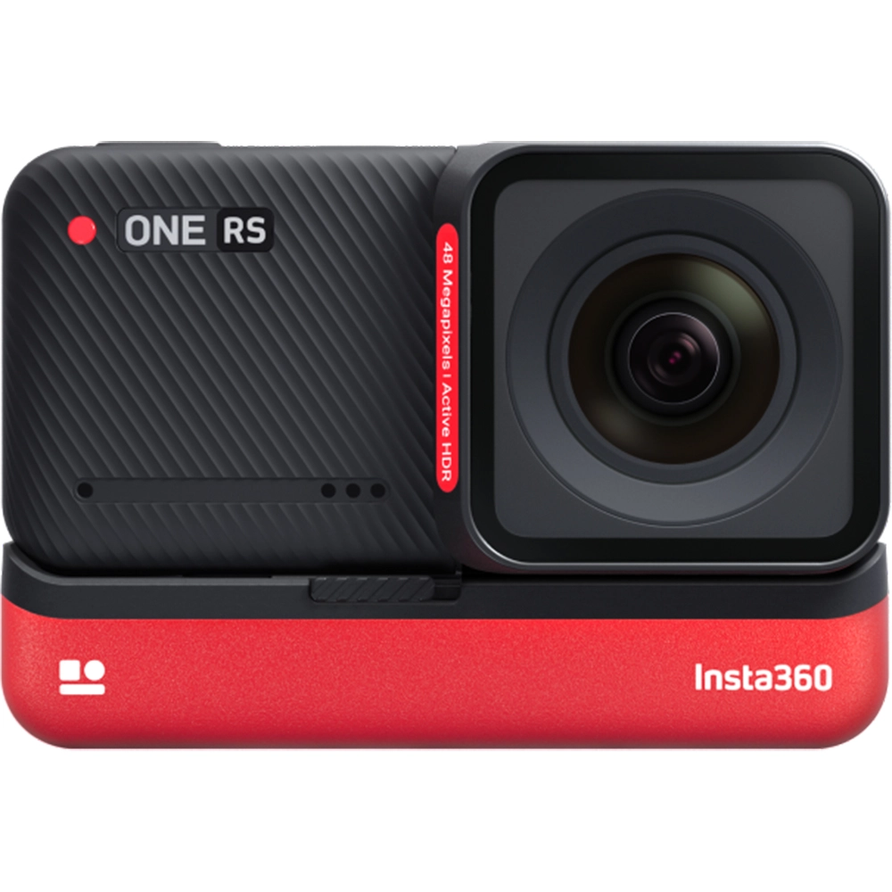 Camera actiune video Sport Outdoor Insta360 ONE RS 4K Edition, Waterproof, HDR, Wi-Fi, Bluetooth, USB, HDR, culoare Negru / Rosu - CINRSGP/E