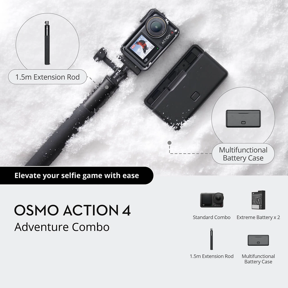 Osmo Action 4 Camera Adventure Combo Negru