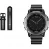 Smartwatch Fenix 3 Sapphire GPS, HR Curea Metal + Curea Silicon Negru