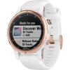 Smartwatch Fenix 5s Plus Sapphire Edition Roz Auriu Si Curea de Silicon Alb