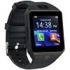 Smartwatch Rush Gri Si Curea Silicon Neagra, MicroSIM, Functie Telefon, Difuzor, Bluetooth, Camera foto 1.3 MP