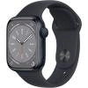 Smartwatch Watch 8 GPS 41 mm carcasa Aluminiu Midnight si Curea Sport Midnight S/M Negru