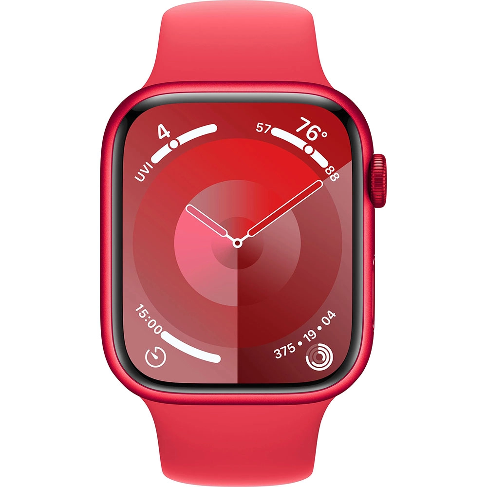 Smartwatch Watch 9 GPS 45 mm carcasa Aluminiu Product Red si Curea Sport Product Red S/M Rosu