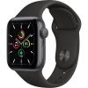 Smartwatch Watch SE 2020 44mm Aluminiu Space Grey Si Curea Sport, Negru, GPS - Apple