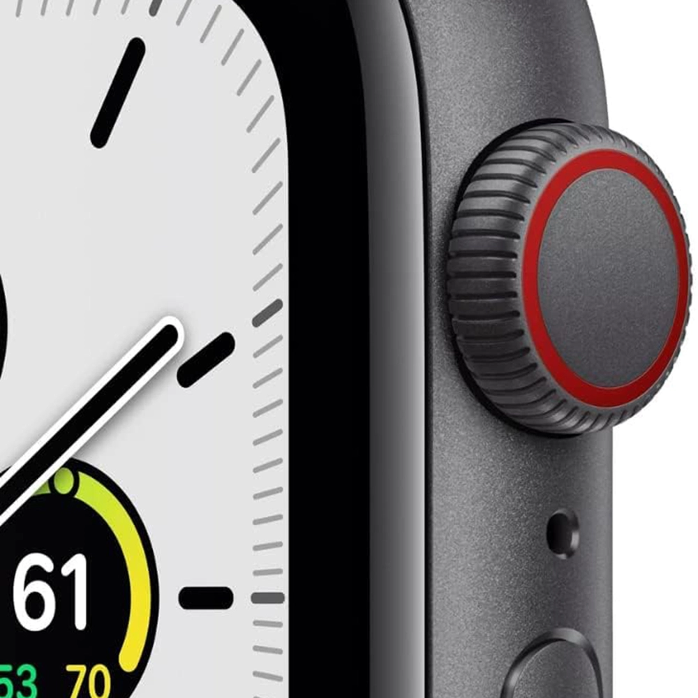 Smartwatch Watch SE GPS + Cellular 40 mm carcasa Aluminiu Space Gray si curea Sport Midnight Negru
