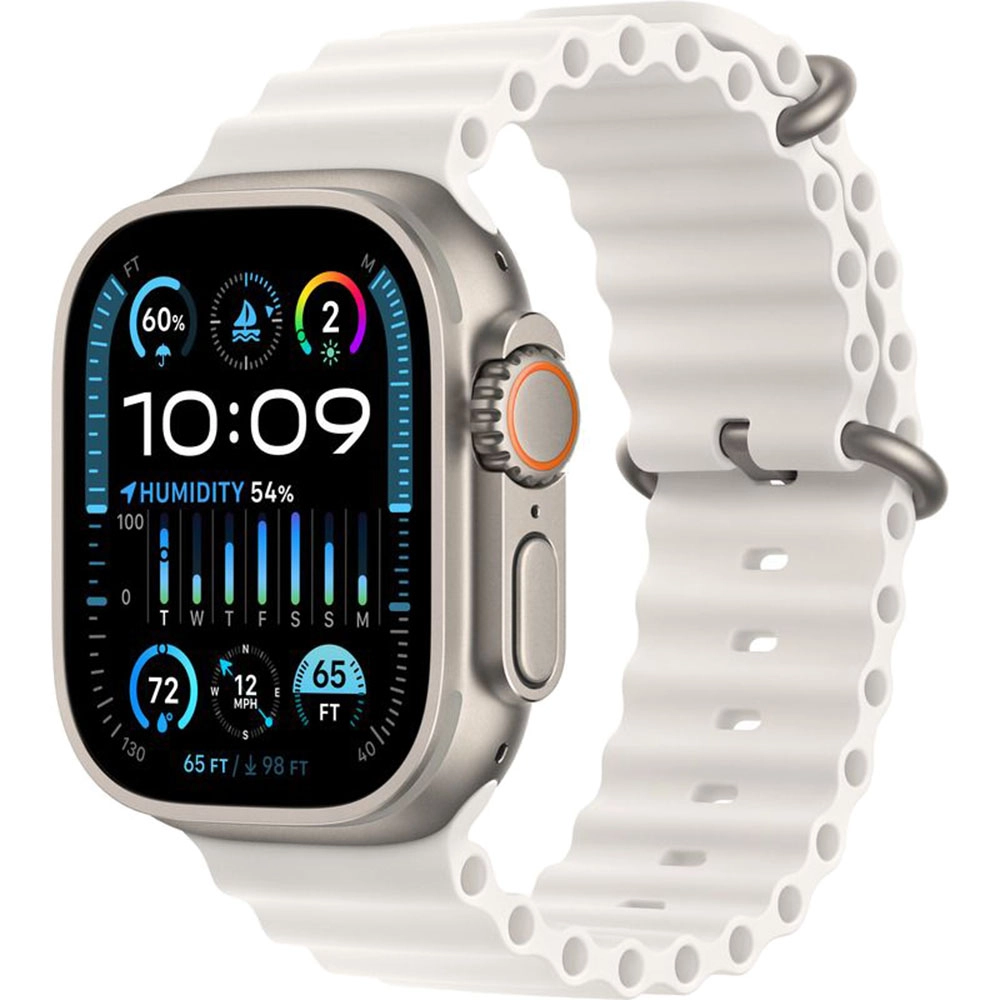 Smartwatch Watch Ultra 2 GPS+Cellular 49 mm carcasa Titan si curea White Ocean Alb