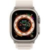 Smartwatch Watch Ultra GPS + Cellular 49 mm carcasa Titan si curea Starlight Alpine Loop M Alb