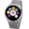 Smartwatch ZeRound Premium Curea Metal Argintiu + Curea Silicon Negru