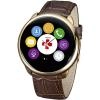Smartwatch ZeRound Premium Curea Piele + Curea Silicon Maro