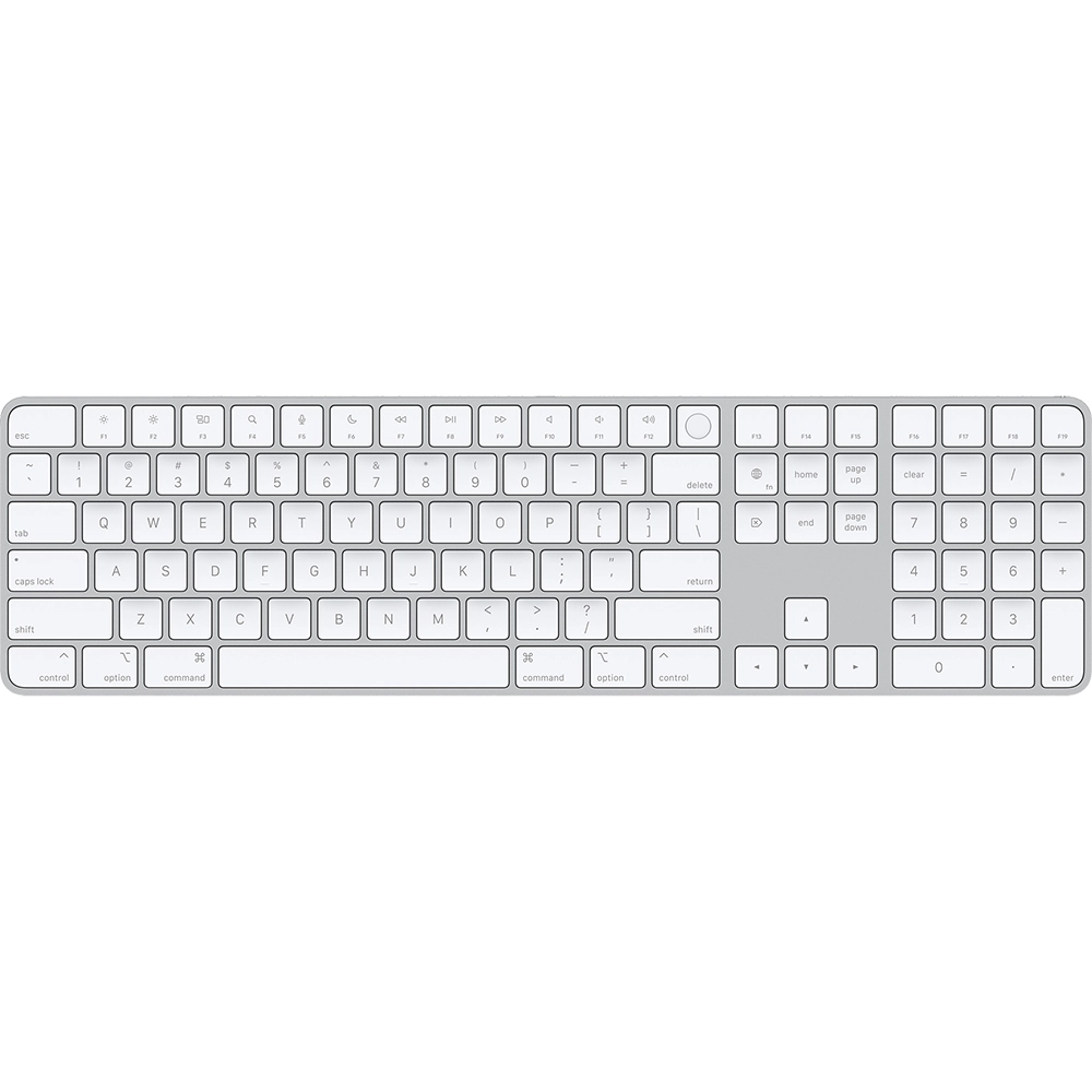 Tastatura Magic Keyboard With Touch ID and Numeric Keypad pentru Mac Alb